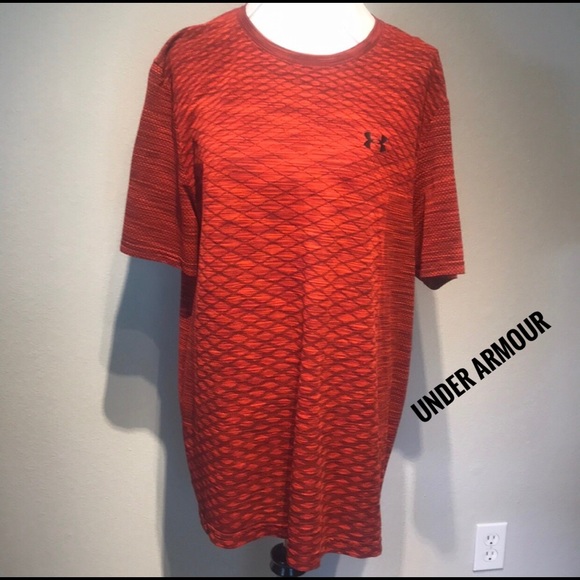 Under armour men’s top the vanish tee orange short sleeves Sz 2XL - Picture 5 of 5
